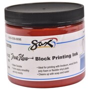SAX True Flow Water Soluble Block Printing Ink, 1 Pint Jar, Primary Red 1299769